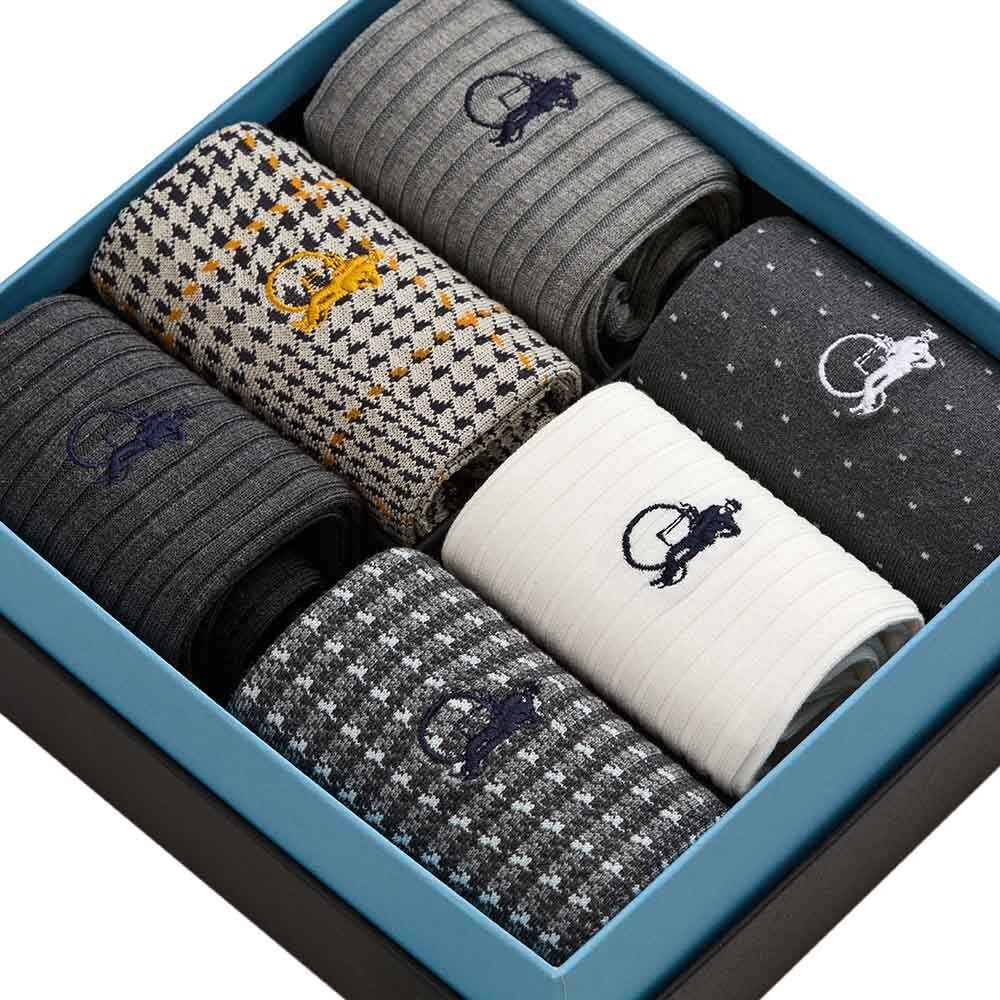 Dash of Class in Neutral, 6 - Pair Box - London Sock Company