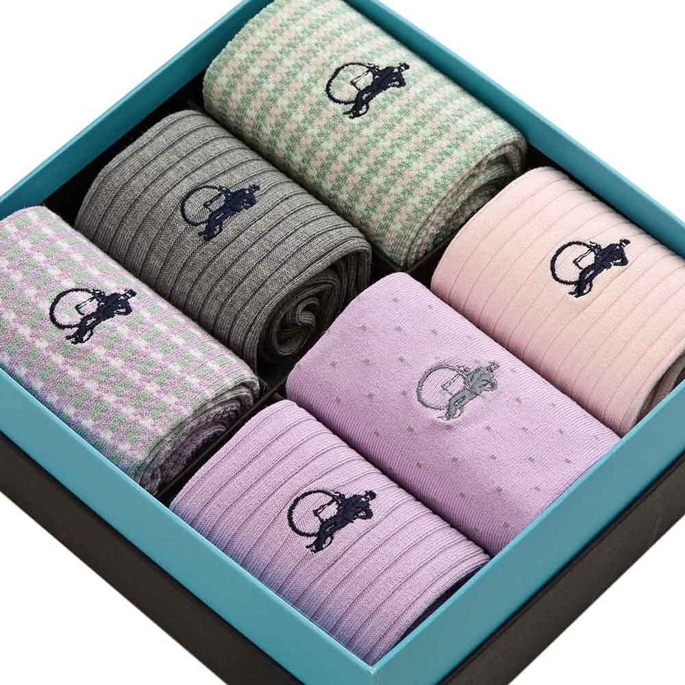 Dash of Class Pastels, 6 - Pair Box - London Sock Company