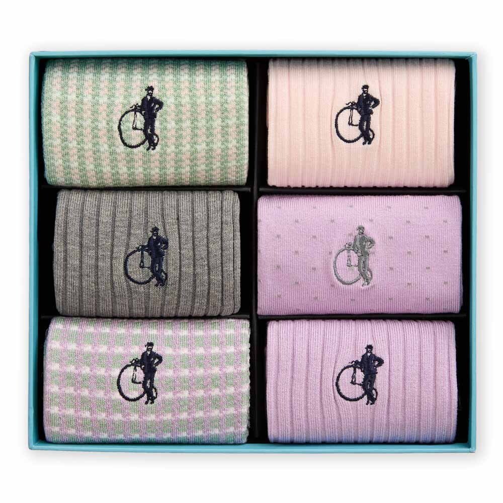 Dash of Class Pastels, 6 - Pair Box - London Sock Company