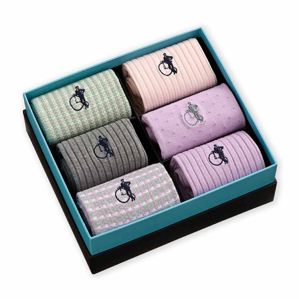 Dash of Class Pastels, 6 - Pair Box - London Sock Company