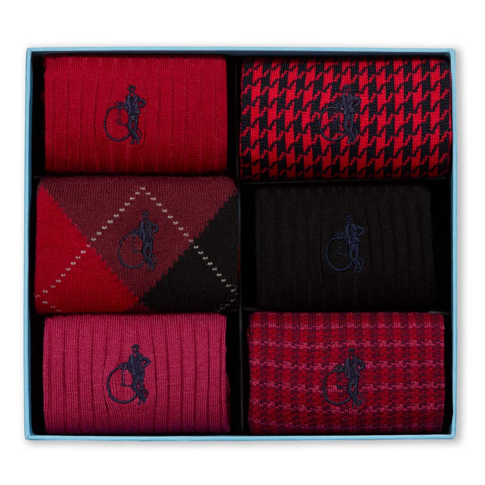 Dash of Class Ruby, 6-Pair Box - London Sock Company