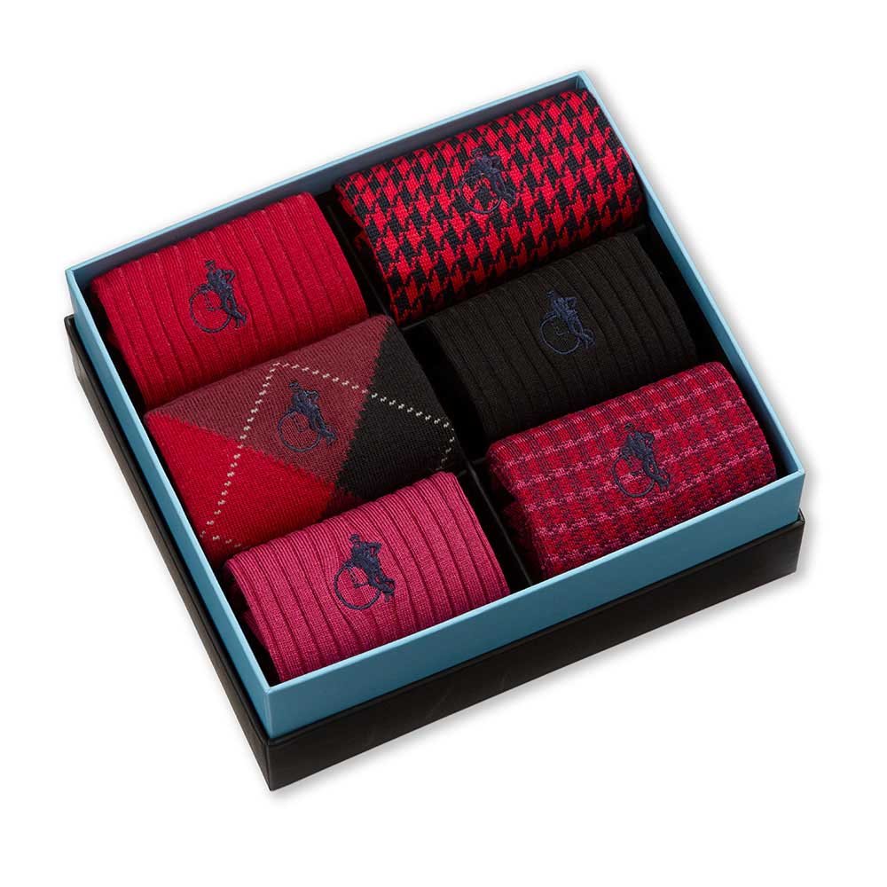 Dash of Class Ruby, 6-Pair Box - London Sock Company