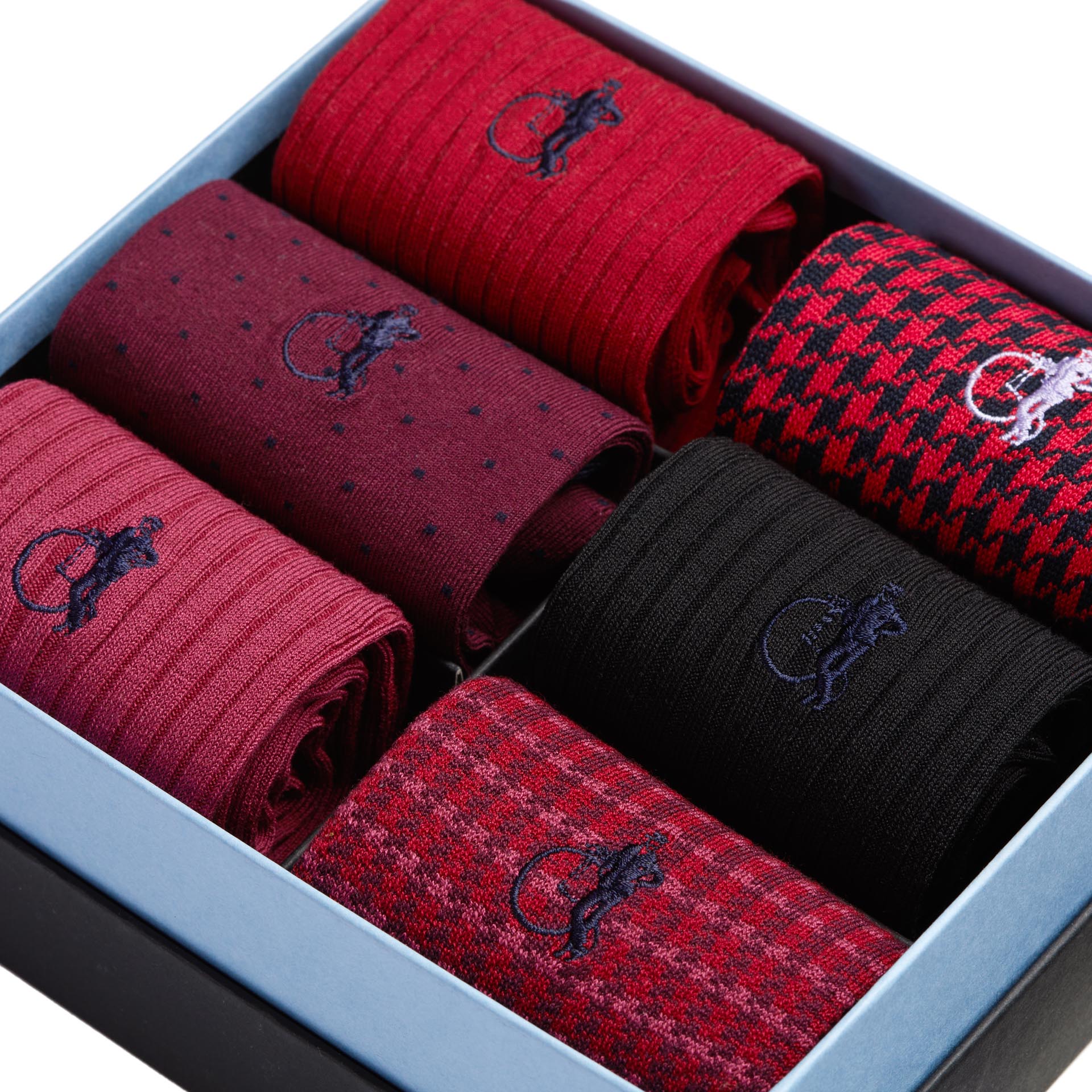 Dash of Class Ruby, 6 - Pair Box - London Sock Company