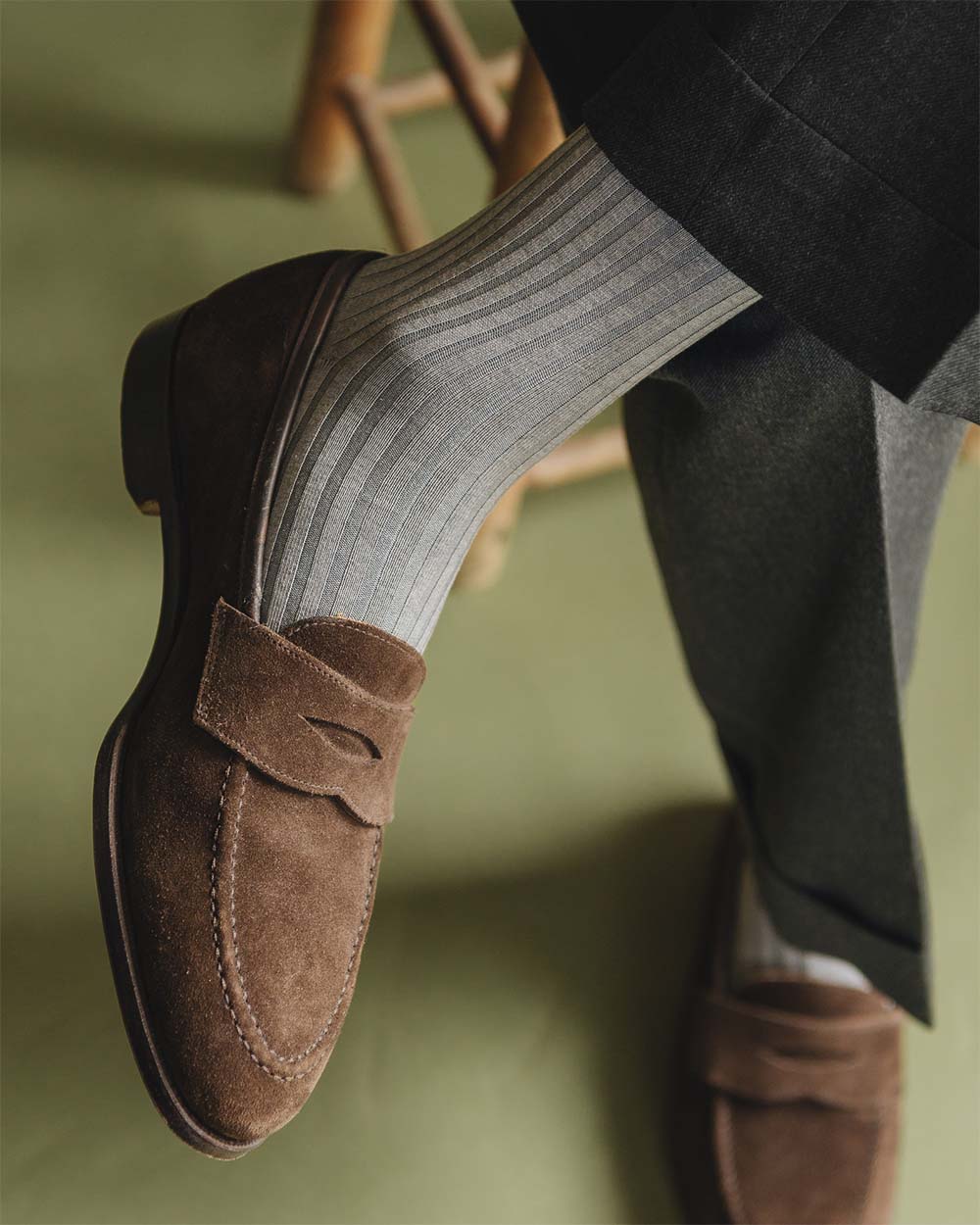 Dash of Class, Sage, 6 - Pair Box - London Sock Company