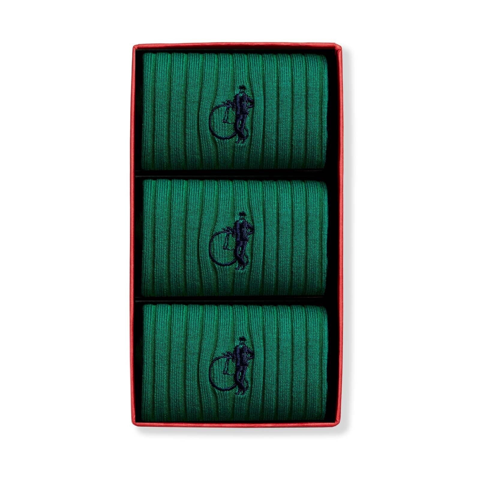 Emerald Trio, 3 - pair Box - London Sock Company