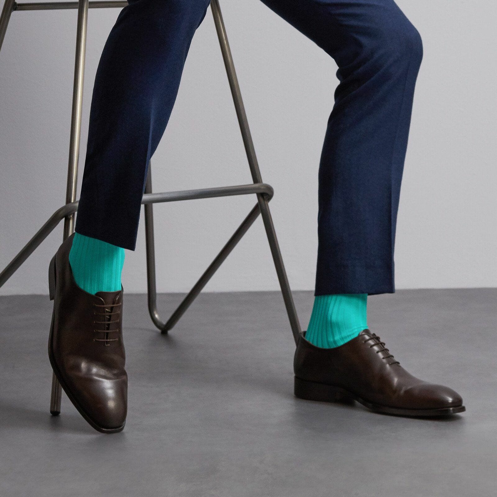 Green Simply Sartorial Socks - London Sock Company