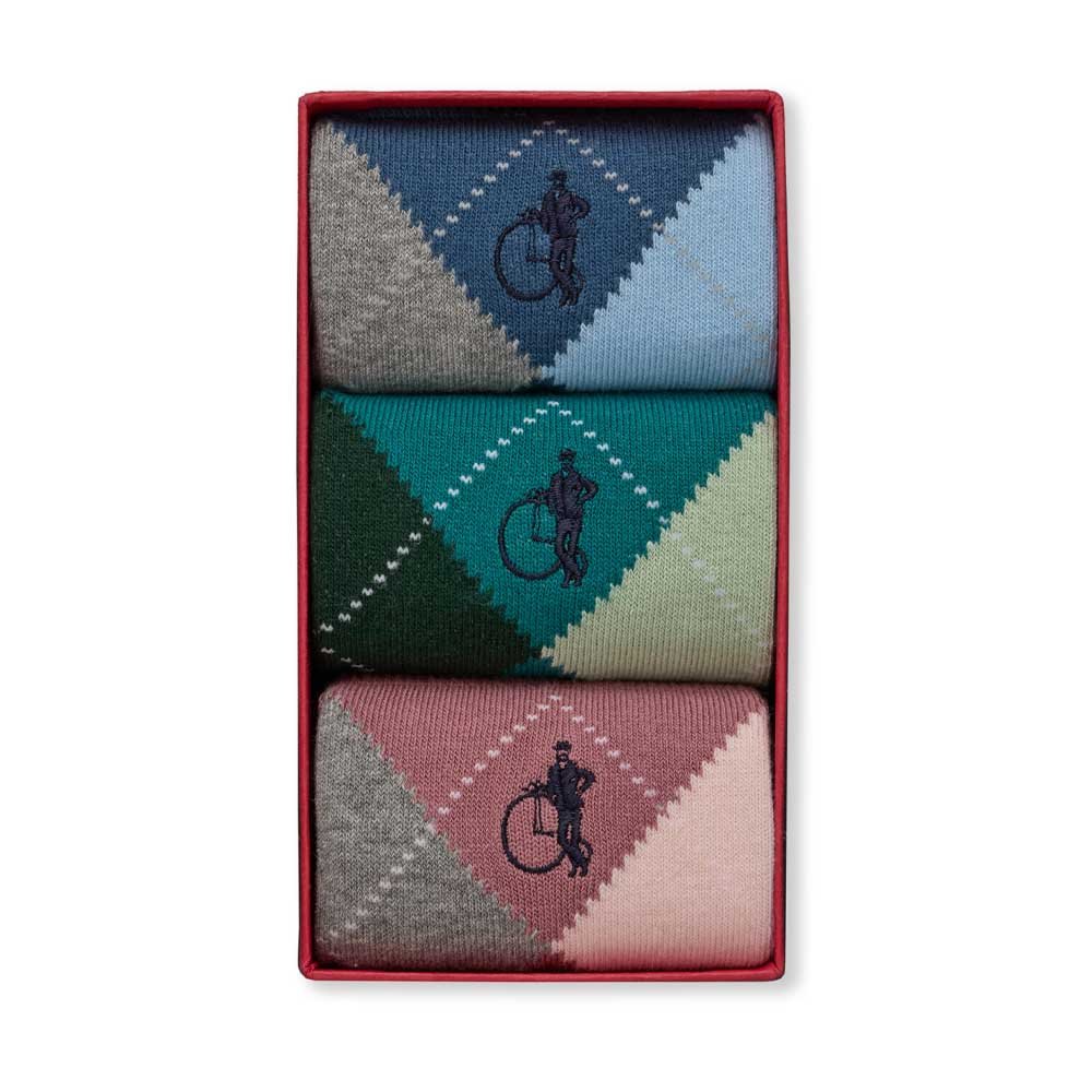 Highland Hues, 3 - Pair Box - London Sock Company