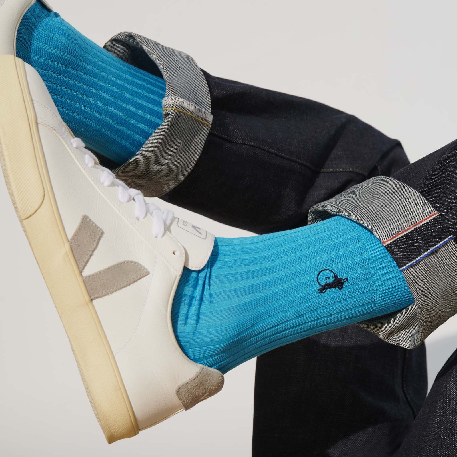 Light Blue Simply Sartorial Socks - London Sock Company