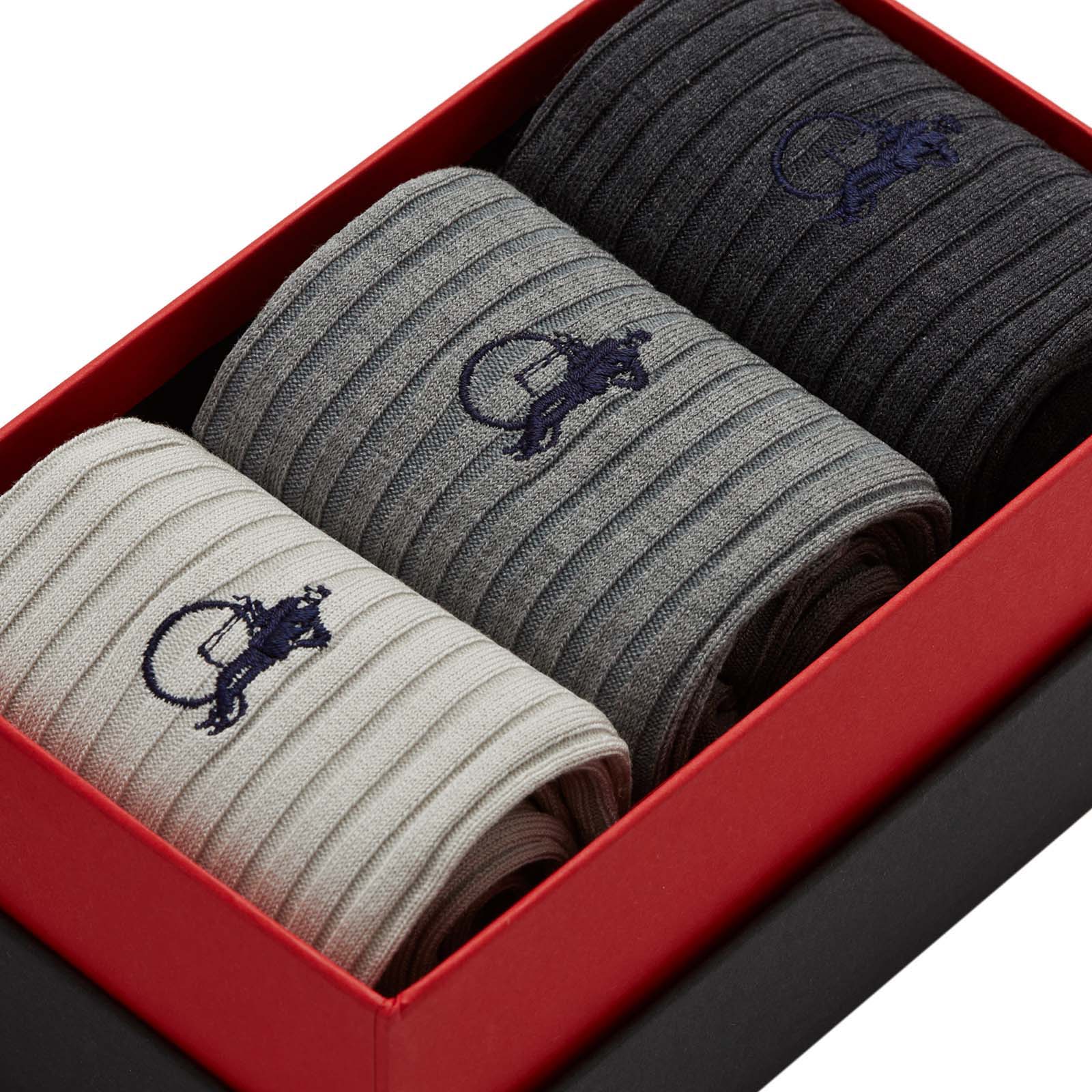 Monochrome, 3 - Pair Box - London Sock Company