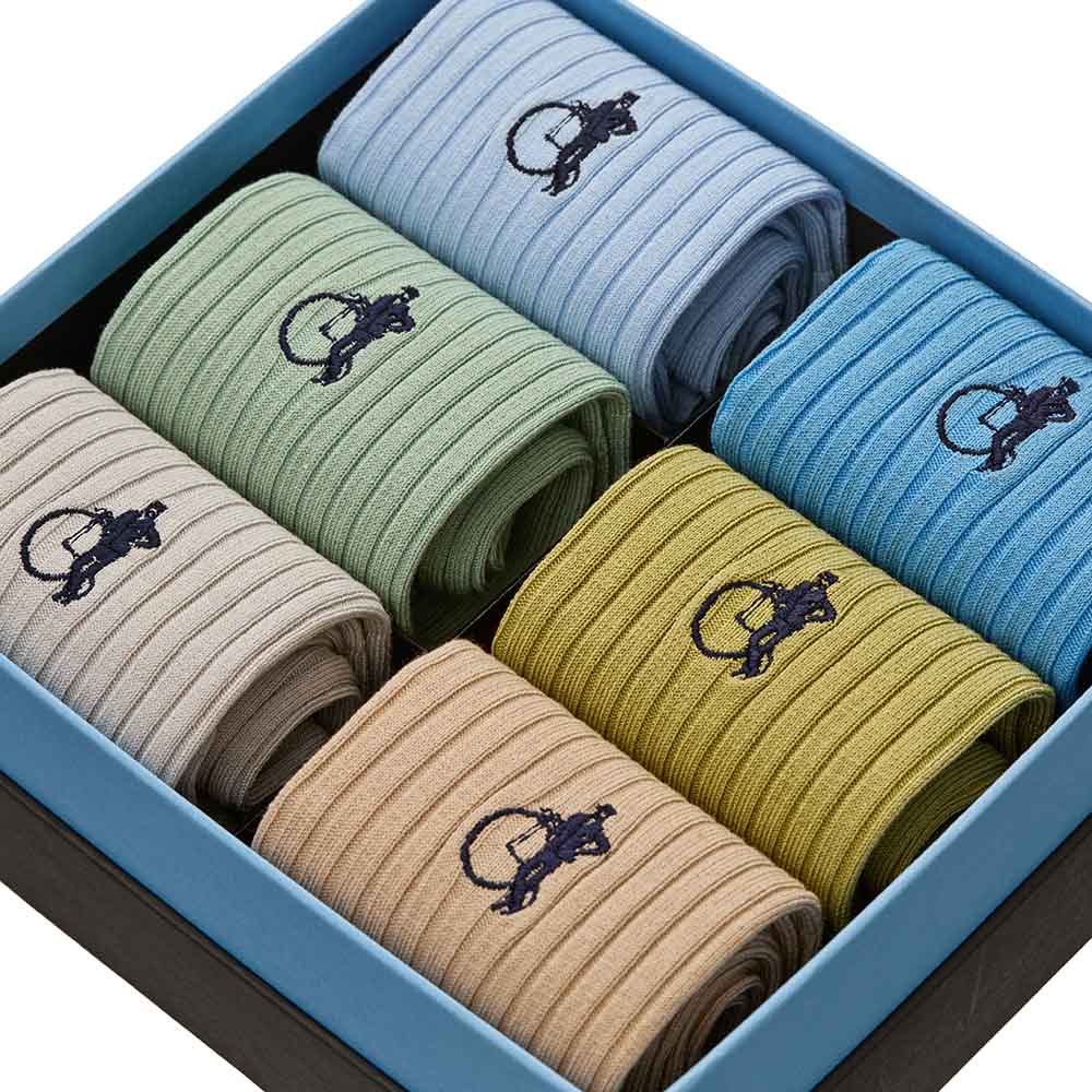Muted Pastels, 6 - Pair Box - London Sock Company