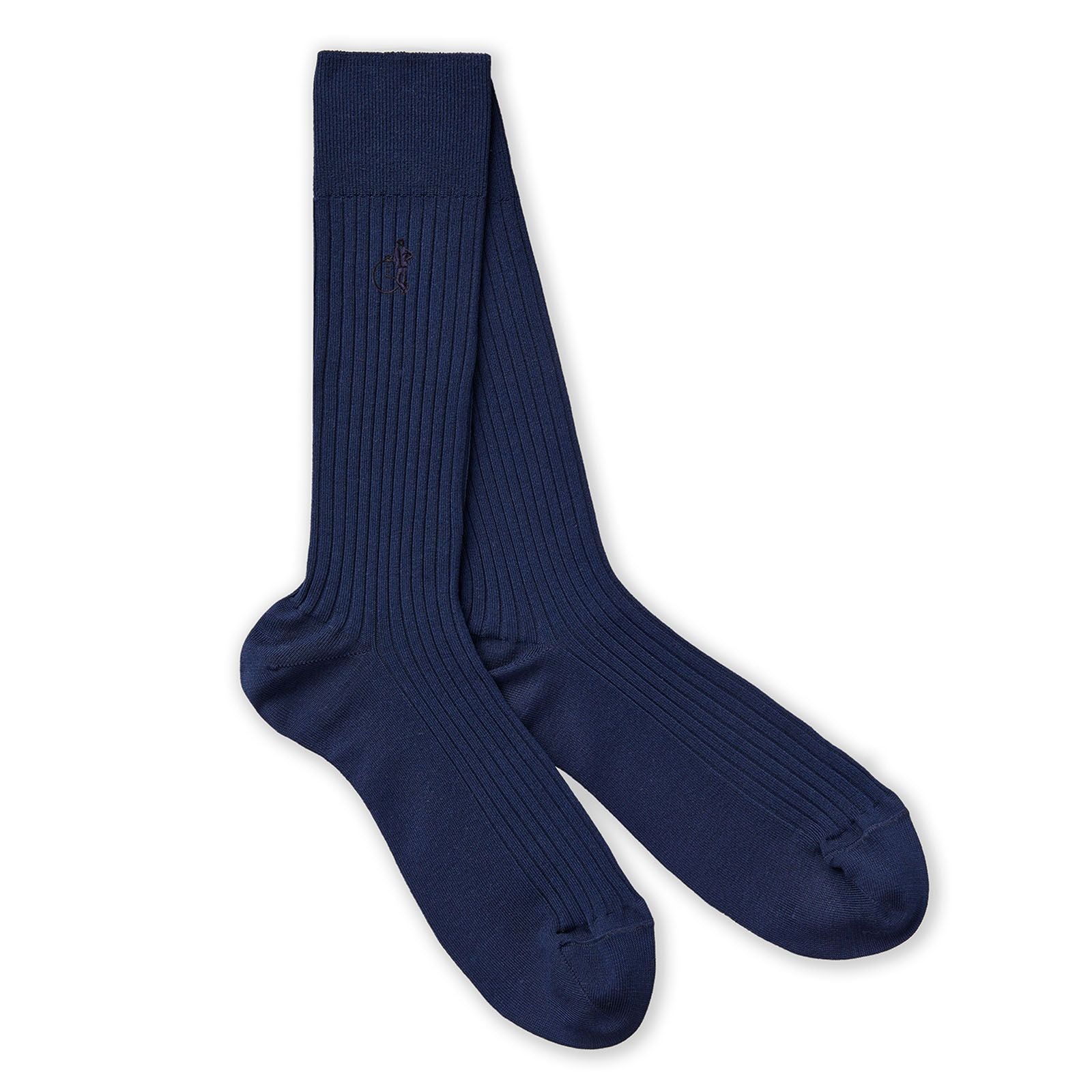 Navy Simply Sartorial Socks - London Sock Company