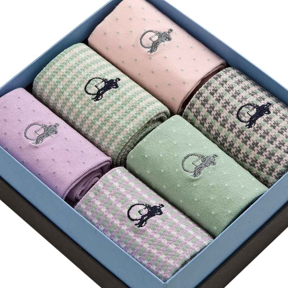 Pastel Patterns, 6 - Pair Box - London Sock Company