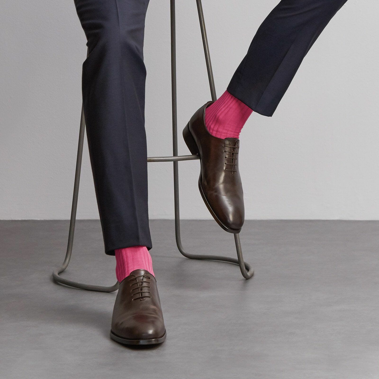 Pink Simply Sartorial Socks - London Sock Company