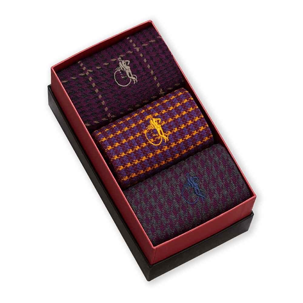 Polished Purples, 3 - Pair Box - London Sock Company