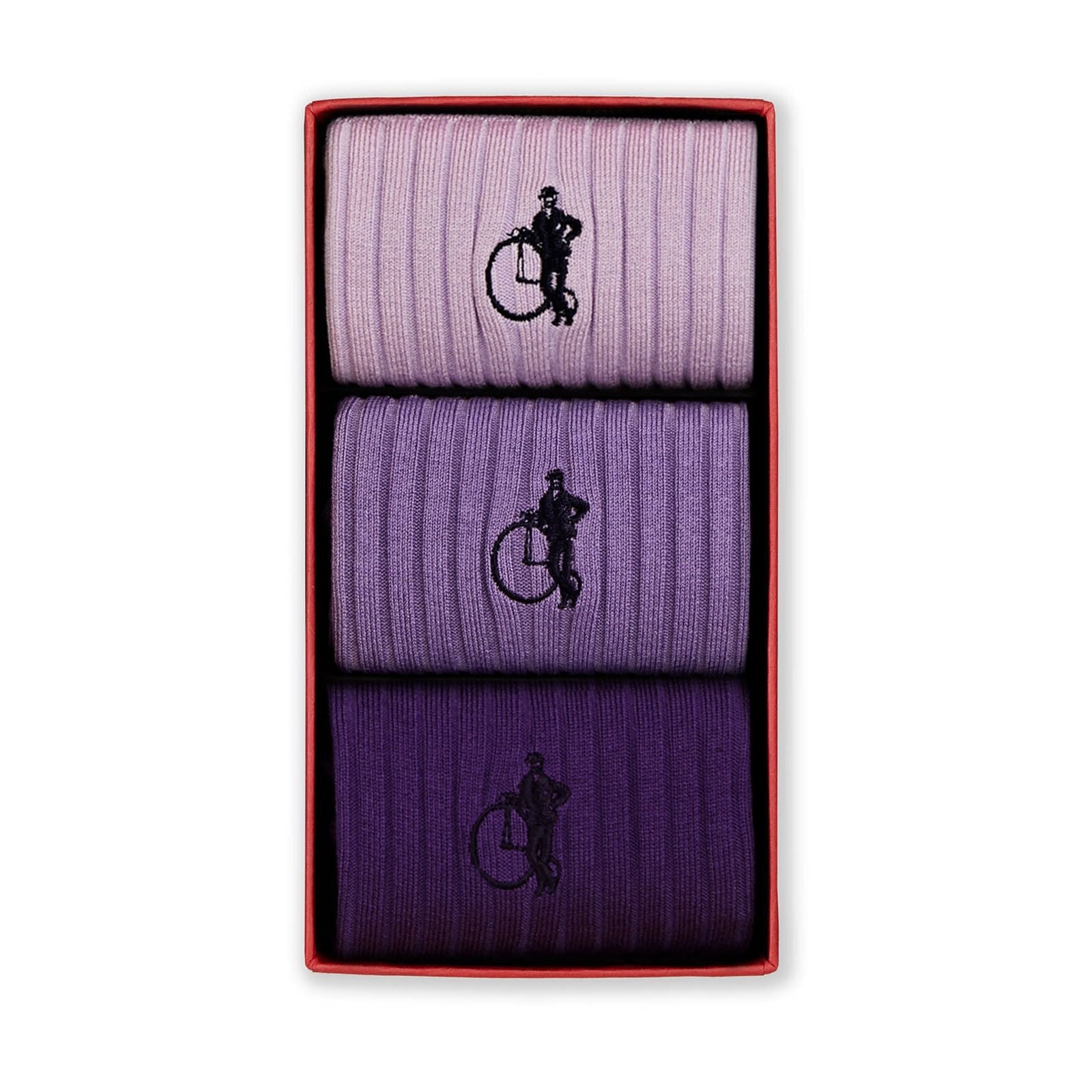 Purple Pairs, 3 - Pair - London Sock Company