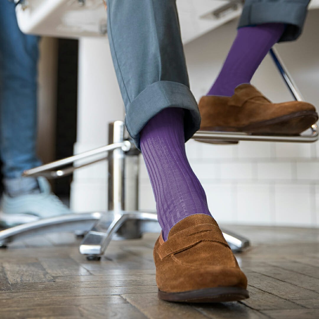 Purple Simply Sartorial Socks - London Sock Company