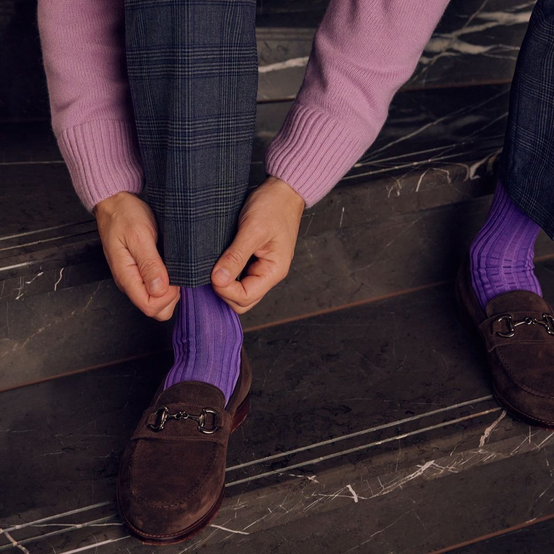 Purple Simply Sartorial Socks - London Sock Company