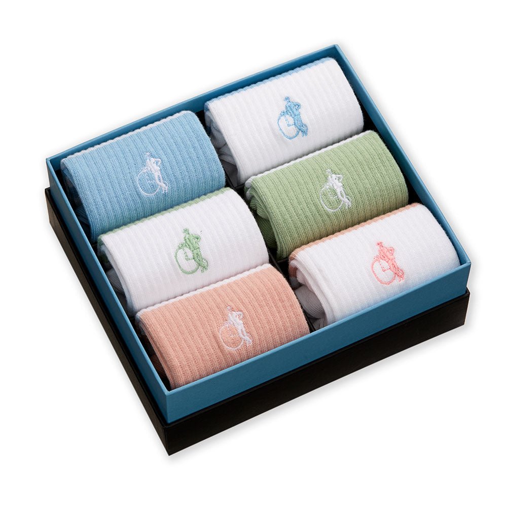 Retro Stripe Pastels, 6 - Pair Box - London Sock Company