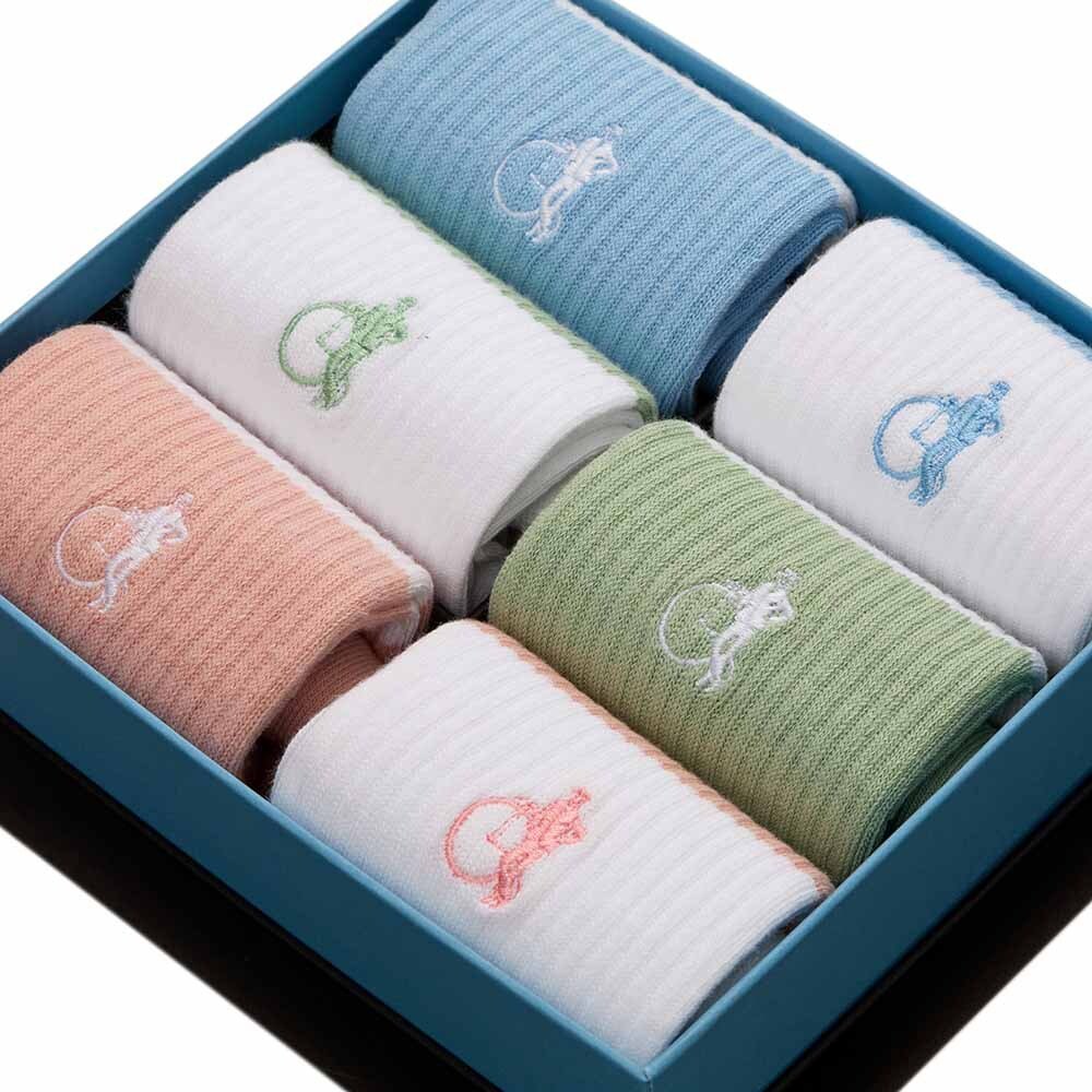 Retro Stripe Pastels, 6 - Pair Box - London Sock Company