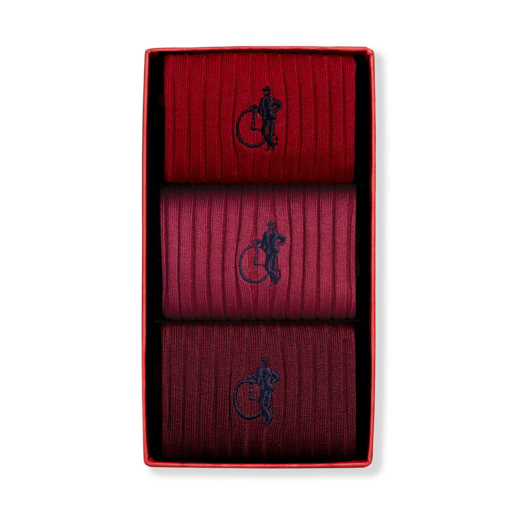 Rich Reds 3 pair box