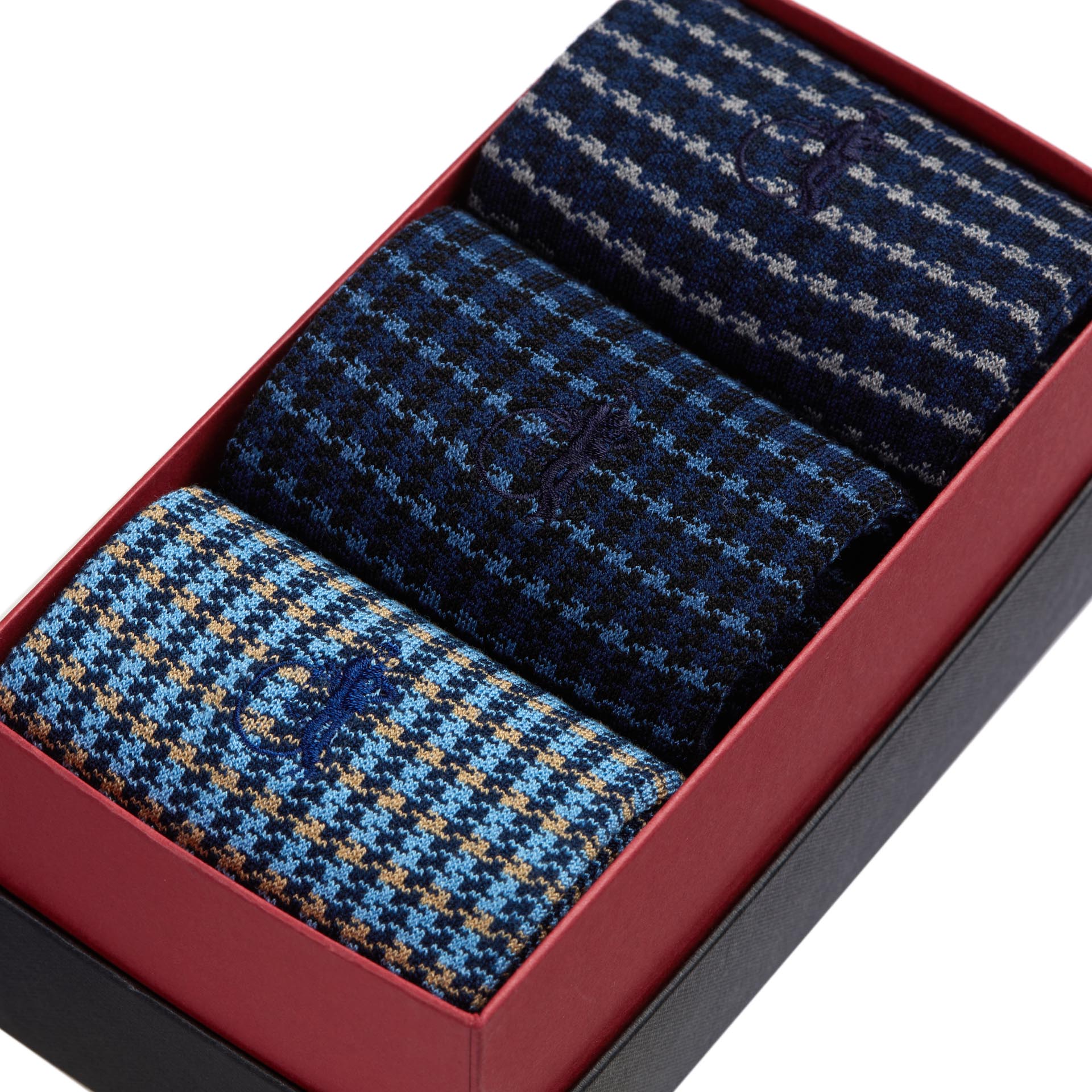 Shaken Blues, 3 - Pair Box - London Sock Company