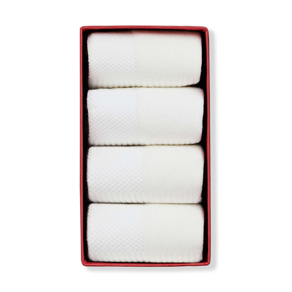 Simply Active Ankle Cotton White 4 Pair Box