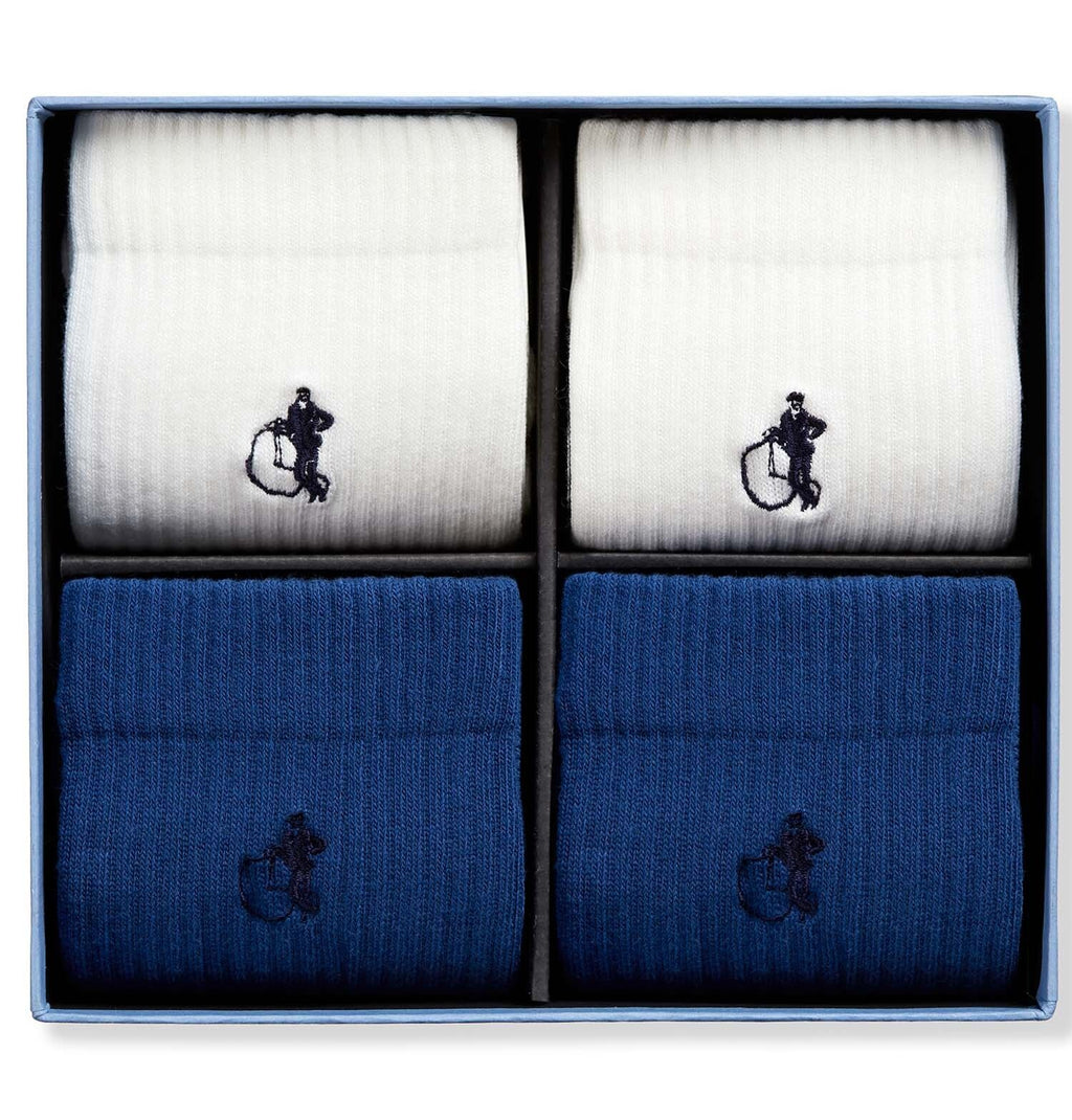 Simply Active Crew & Navy 4 Pair Box