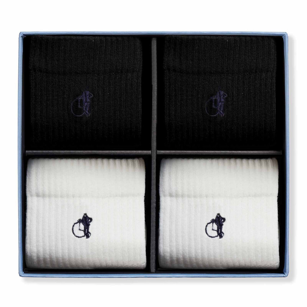 Simply Active Quarter White & Black 4 Pair Box