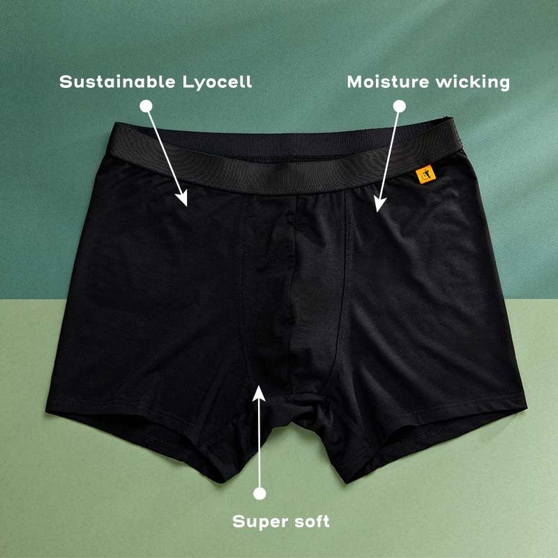 Simply Black Boxers, 3 - Pair Box - London Sock Company