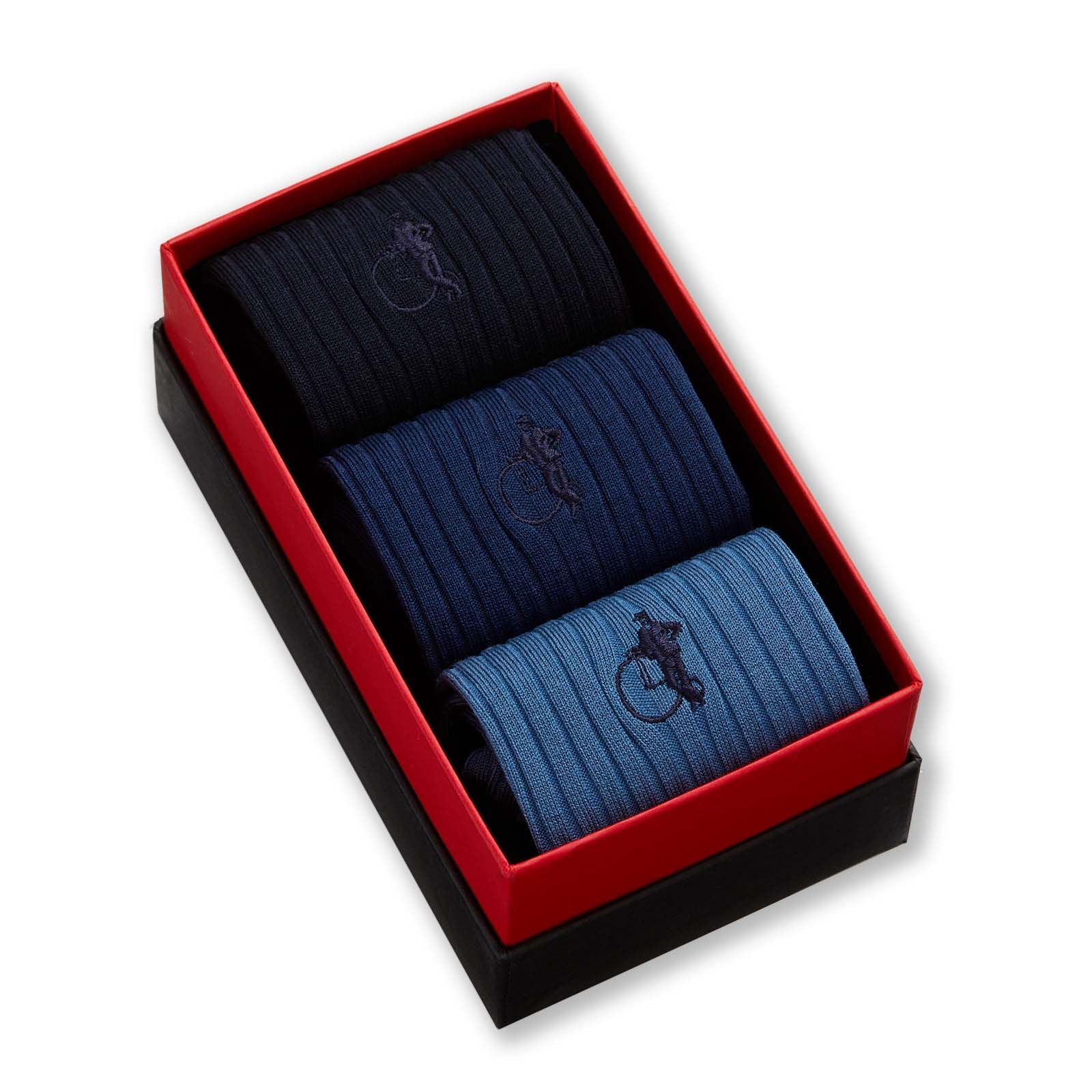 Simply Blues I, 3 - pair box - London Sock Company