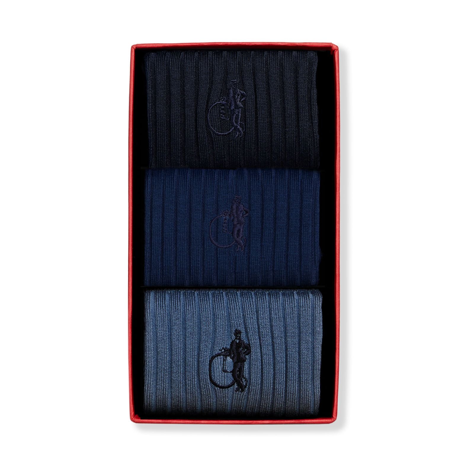 Simply Blues I: 3-Pair Sock Box | London Sock Company