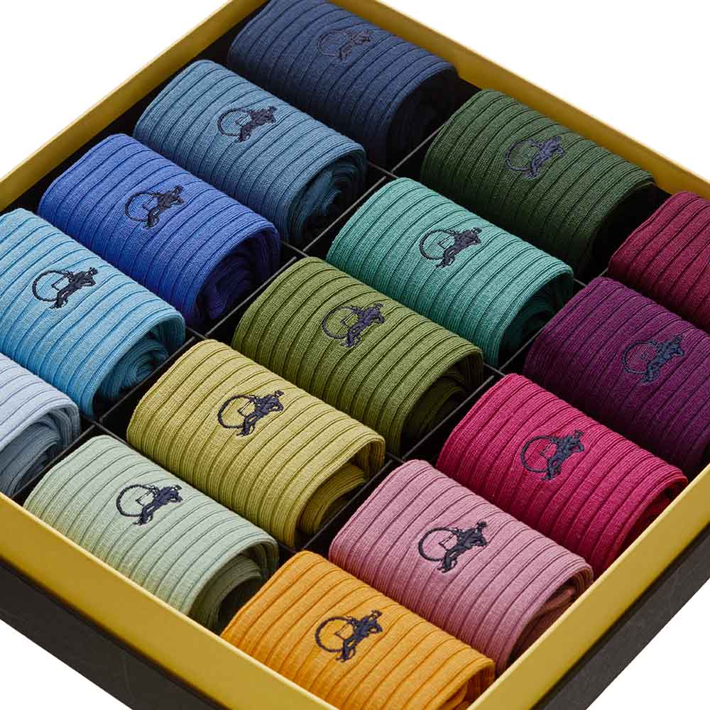 Simply Colourful Collection, 15 - Pair Box - London Sock Company