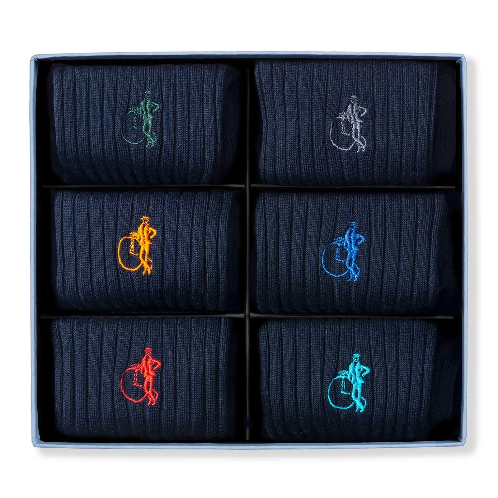 Simply Navy, 6 - Pair Box - London Sock Company