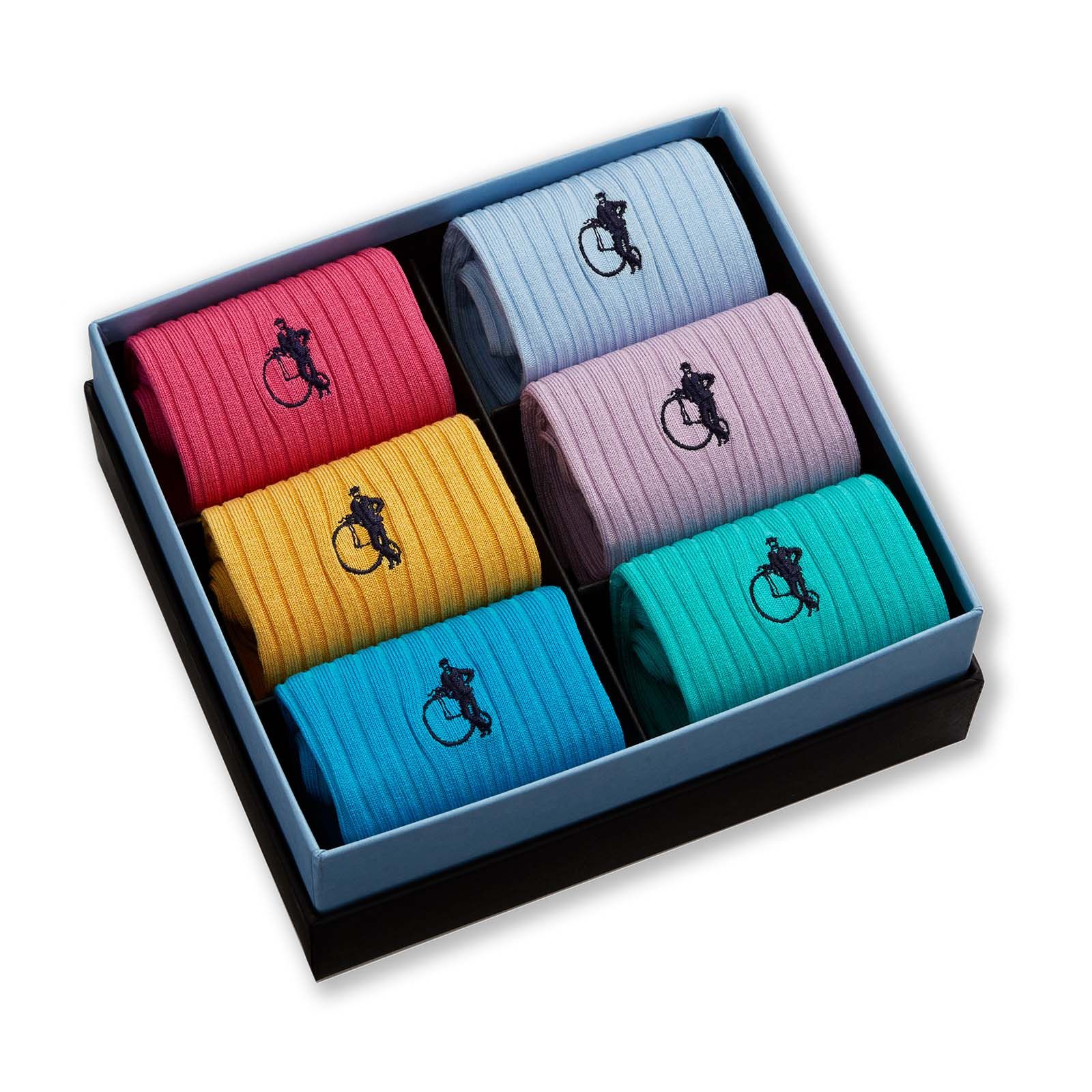 Simply Pastels, 6 - Pair Box - London Sock Company