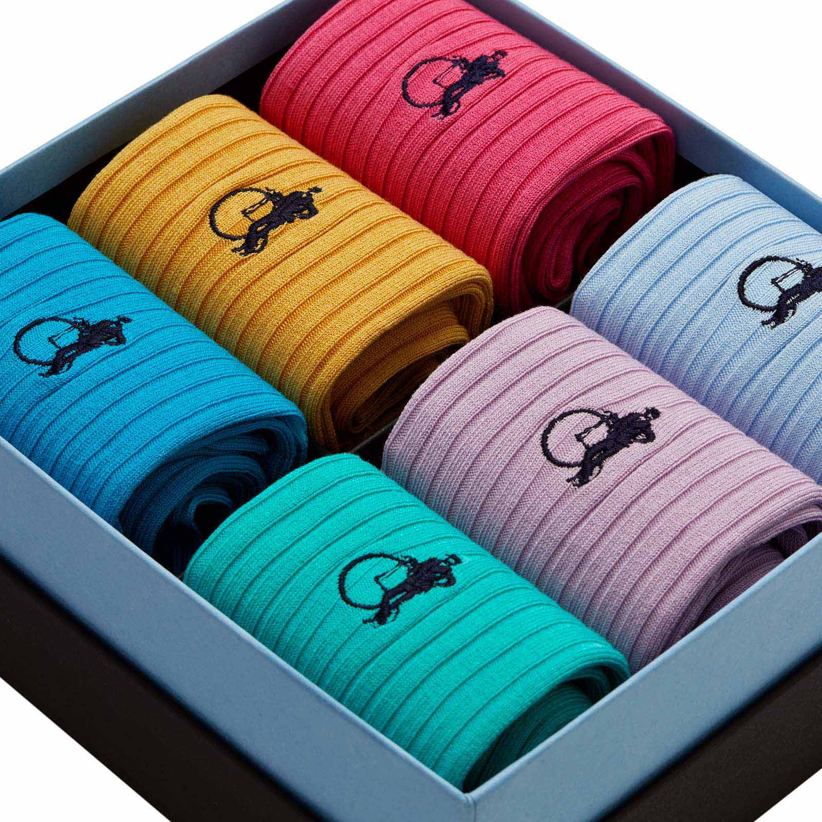 Simply Pastels, 6 - Pair Box - London Sock Company