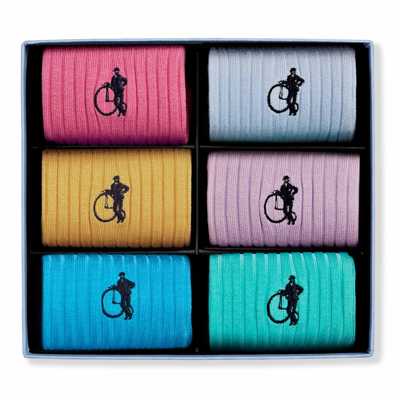 Simply Pastels, 6 - Pair Box - London Sock Company