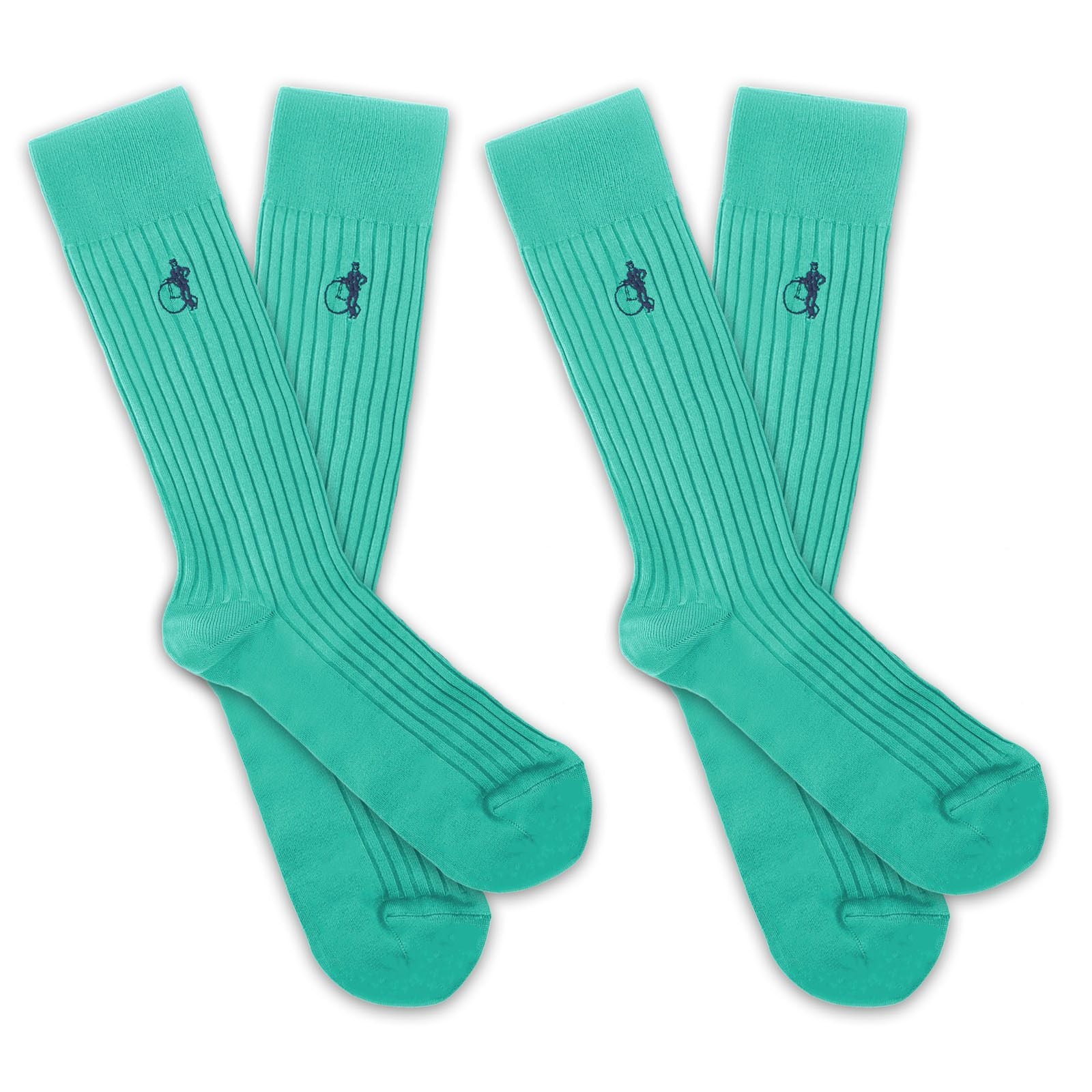 Simply Sartorial, 2 - Pair, Aqua - London Sock Company