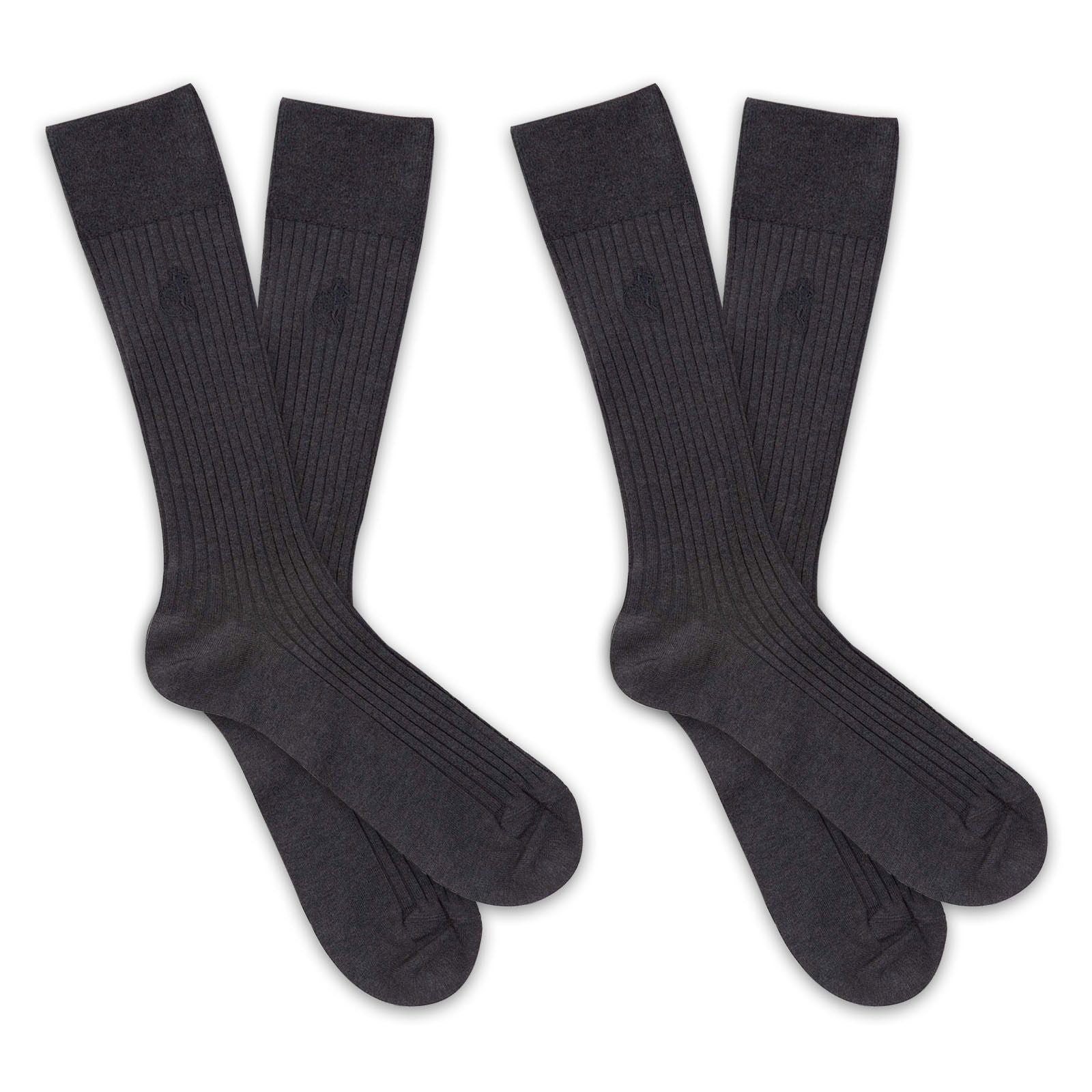 Simply Sartorial, 2 - Pair, Cannon Ball Grey - London Sock Company