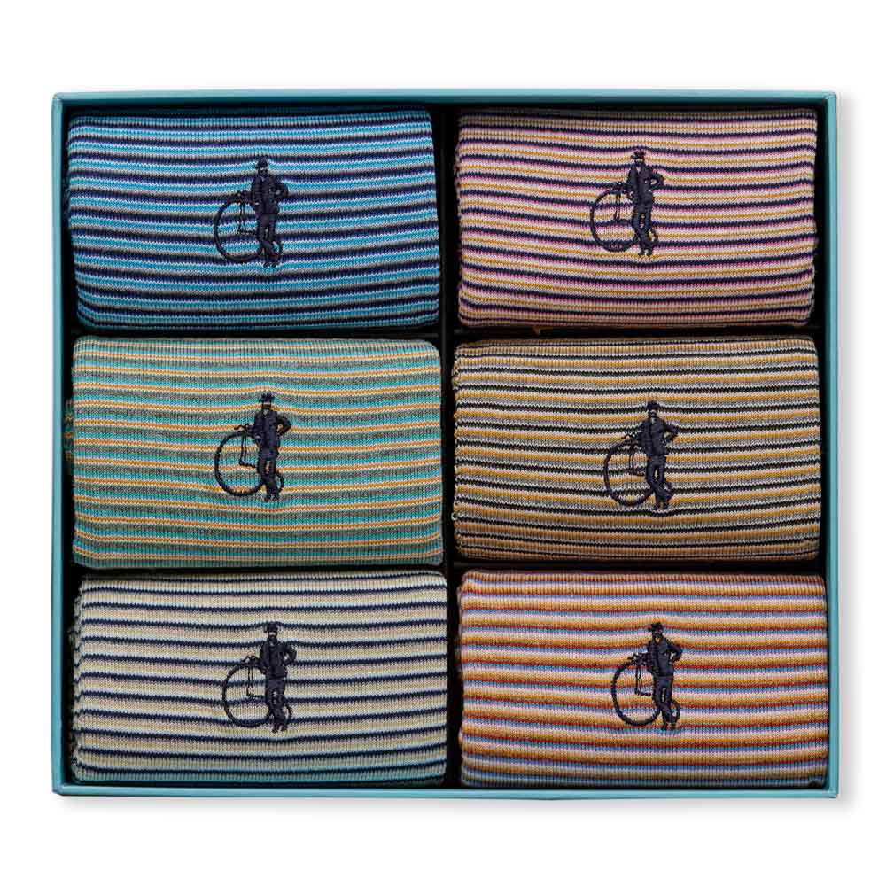 Simply Stripes, 6 - Pair Box - London Sock Company