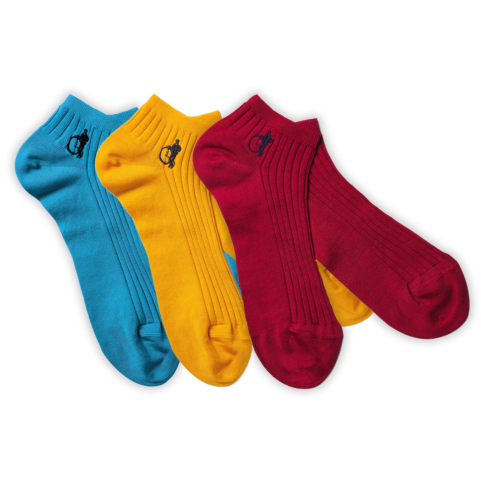 Simply Trainer Socks, Colour, 3 Pairs - London Sock Company