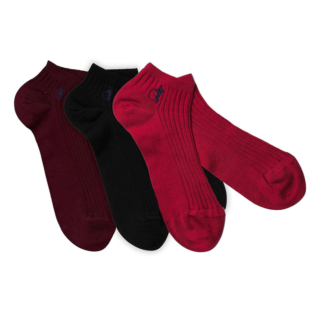 Simply Trainer Socks Red 3 Pairs