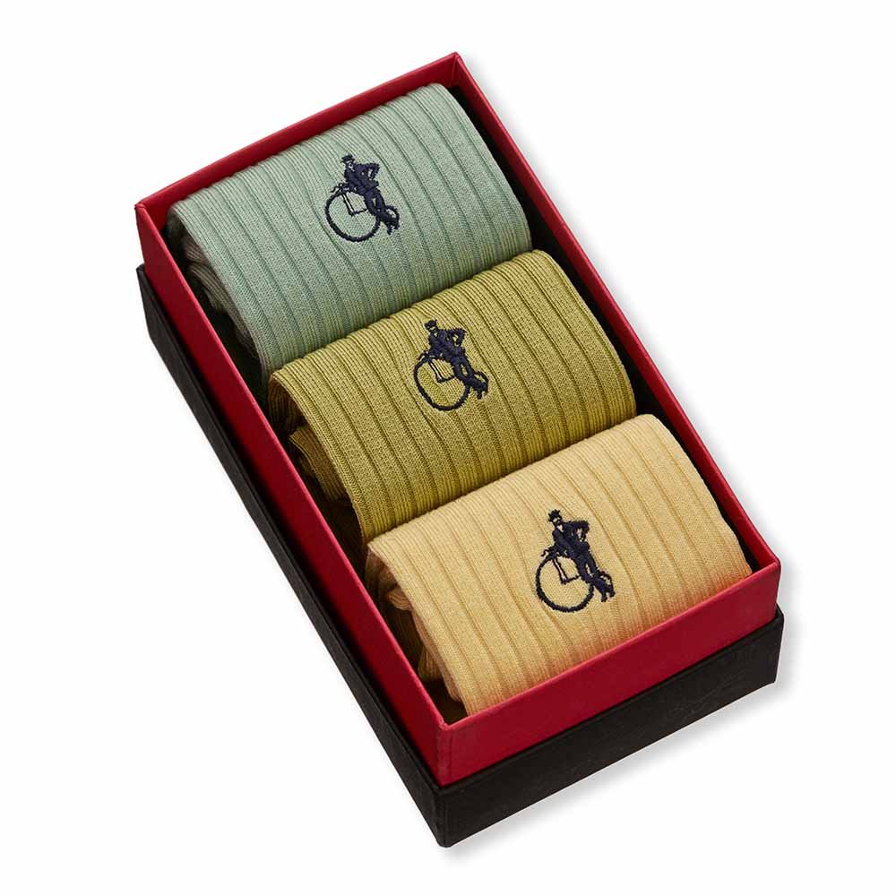 Spring Greens, 3 - Pair Box - London Sock Company