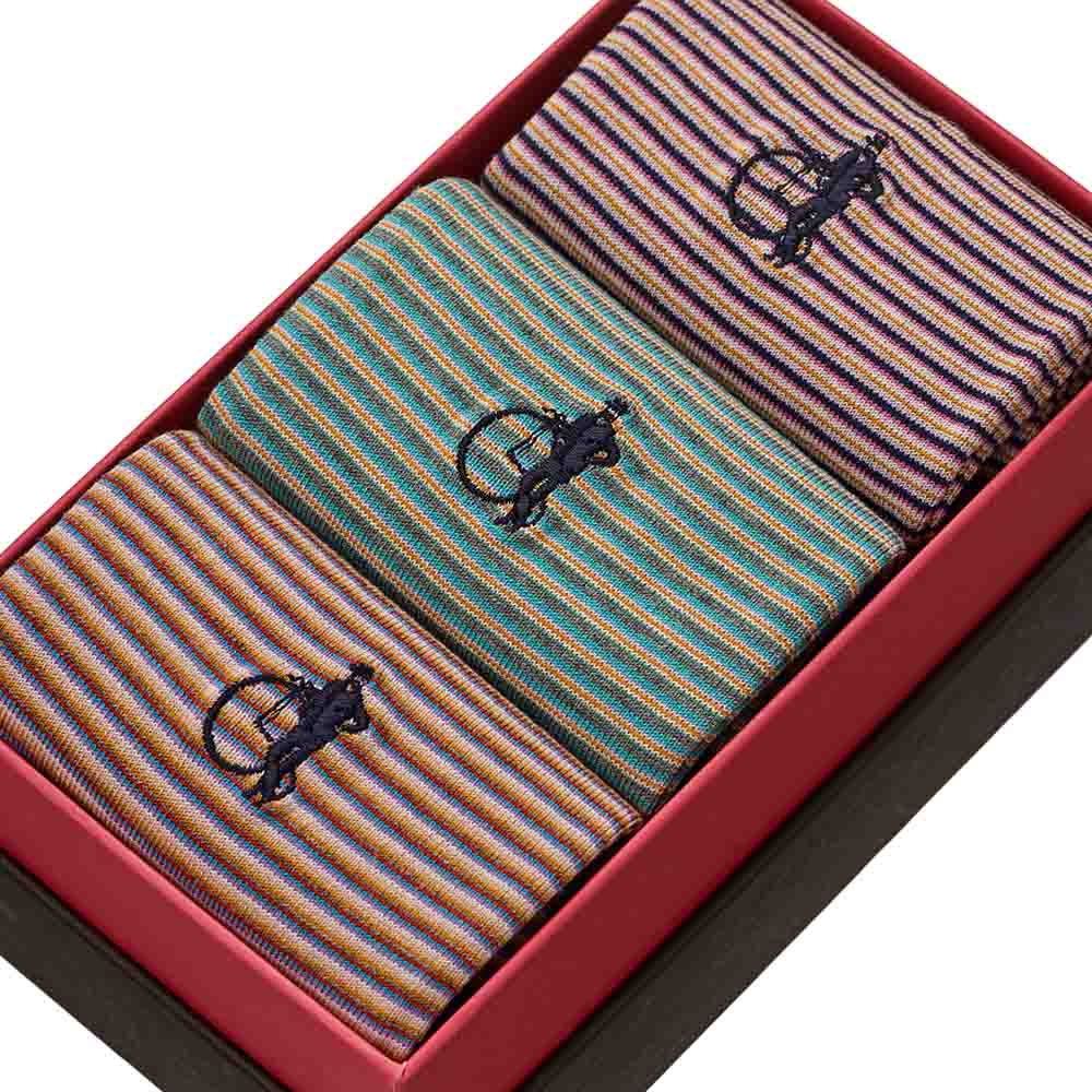 Striped Set I, 3 - Pair Box - London Sock Company
