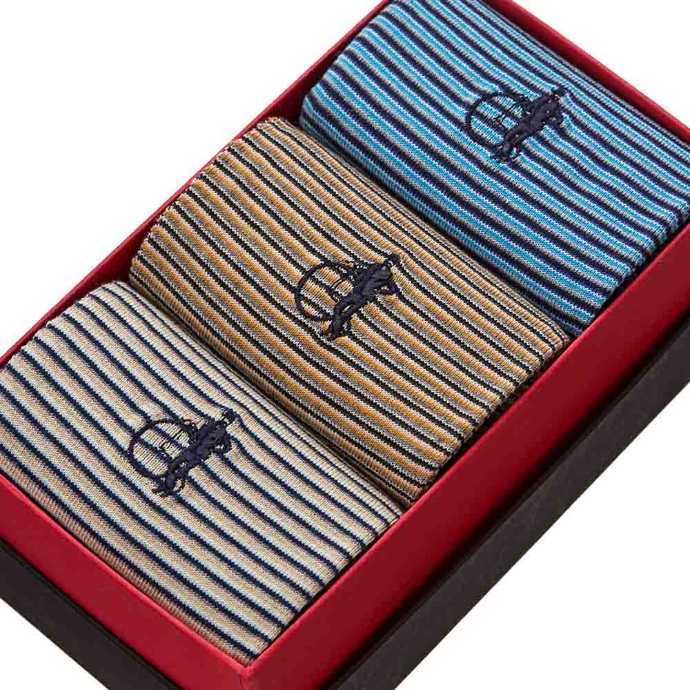 Striped Set II, 3 - Pair Box - London Sock Company