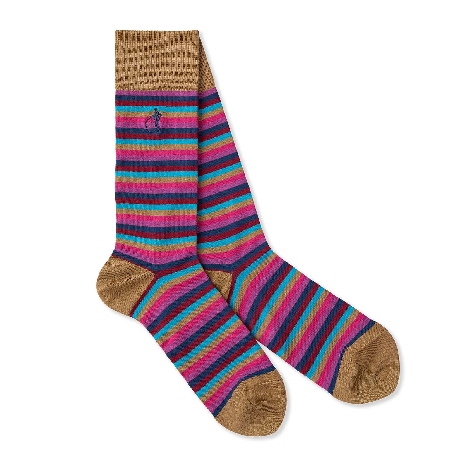 Sunset Stripes, 3 - Pair Box - London Sock Company