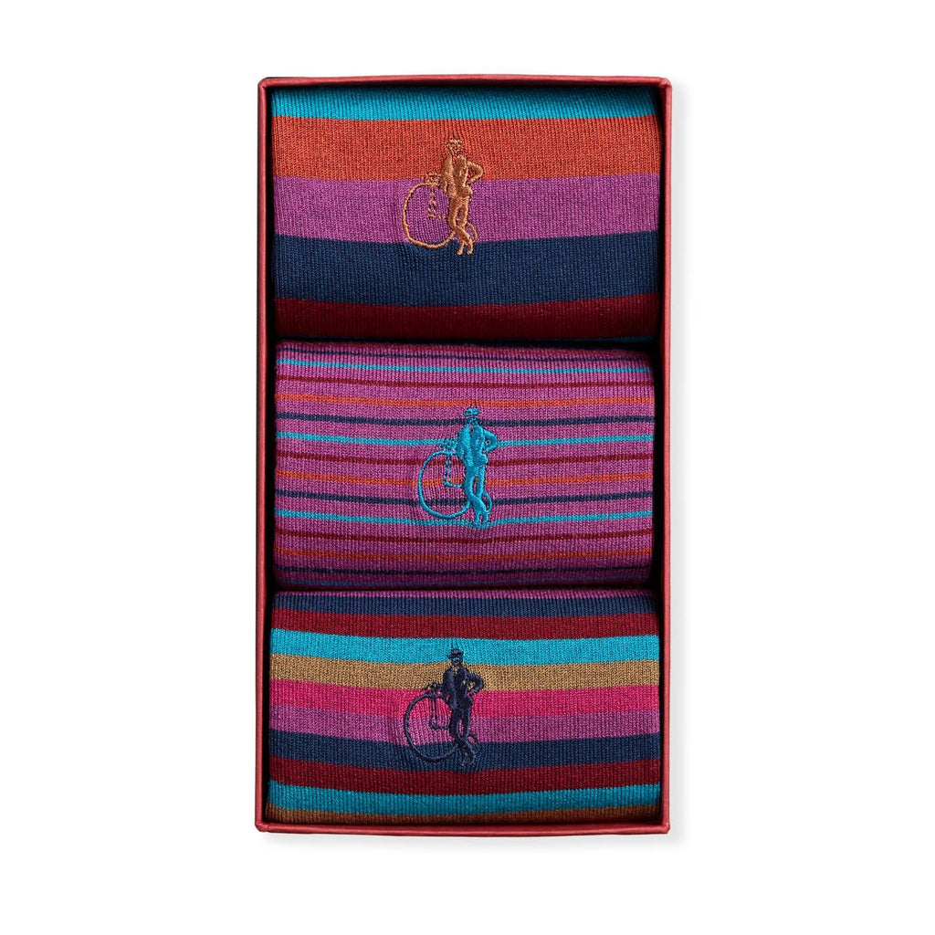 Sunset Stripes 3 Pair Box