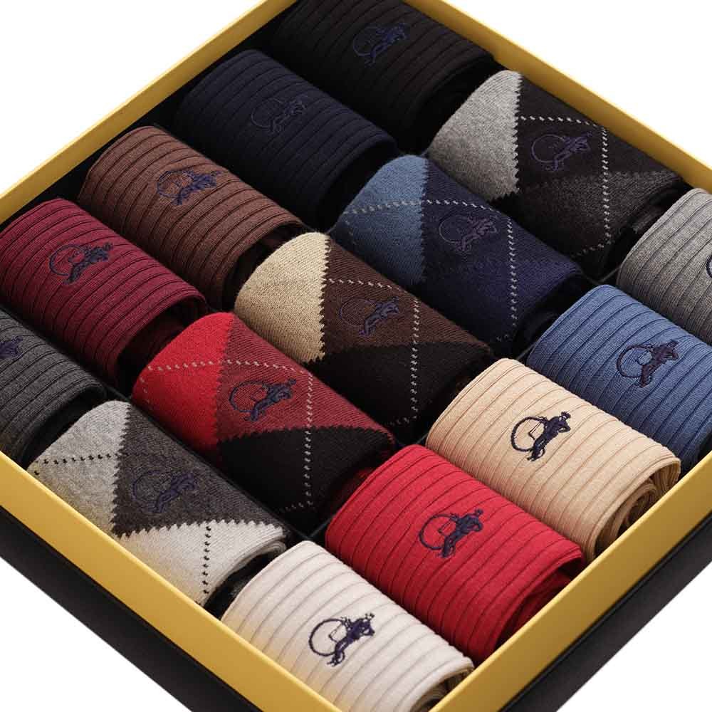 The Argyle Edit, 15 - Pair Box - London Sock Company