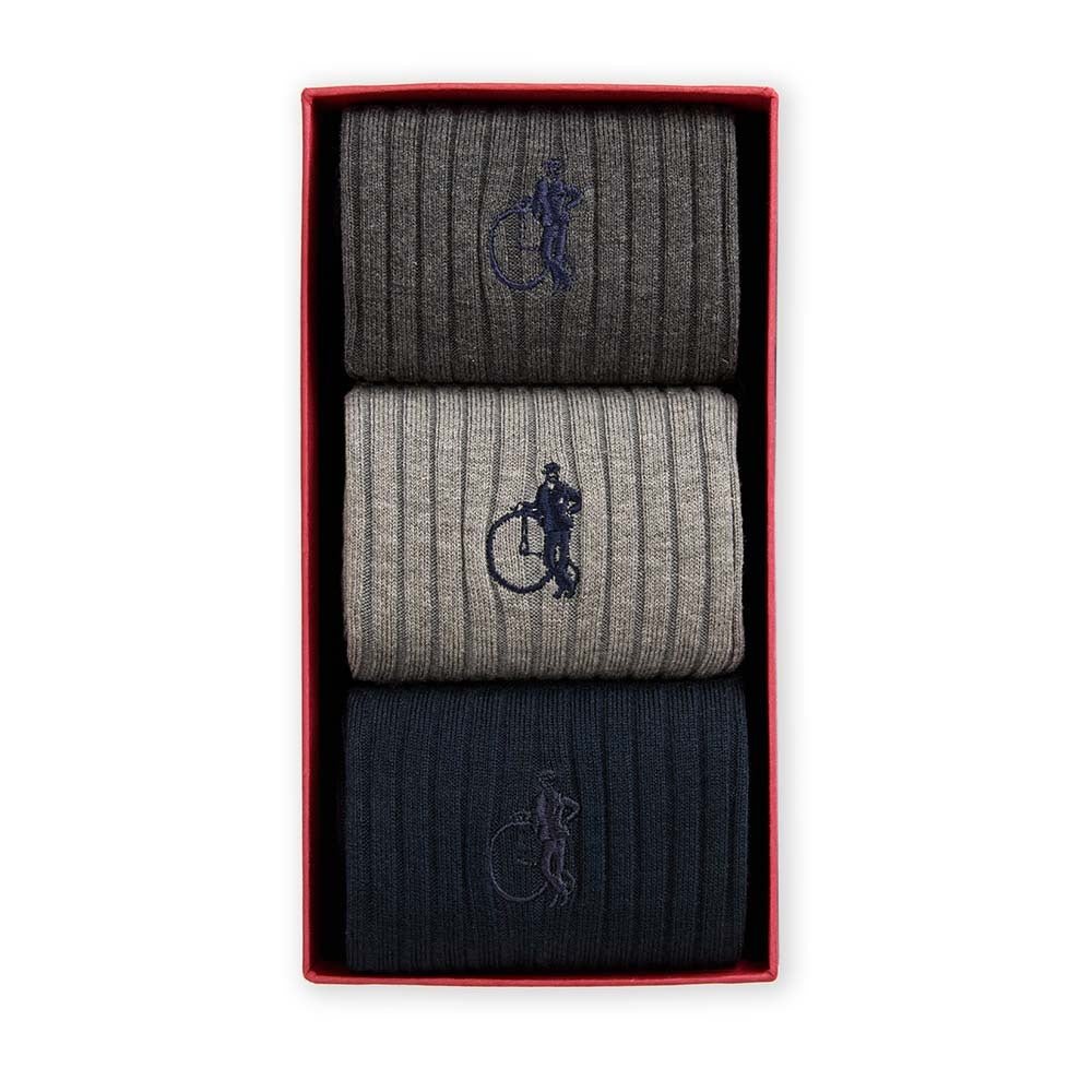 The Belmont, 3 - Pair Box - London Sock Company