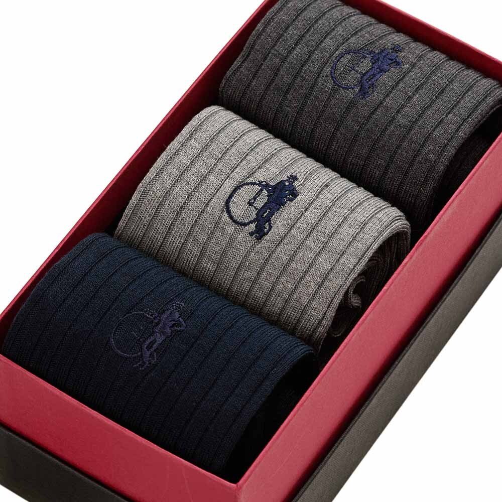 The Belmont, 3 - Pair Box - London Sock Company