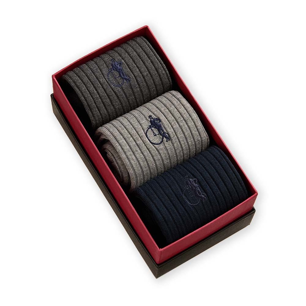 The Belmont, 3 - Pair Box - London Sock Company